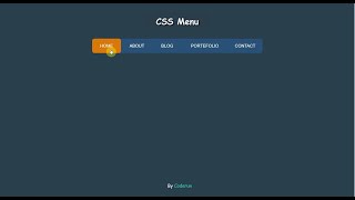 Animated Navigation Menu Bar using HTML CSS| Menu Hover effect