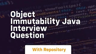 object immutability java interview question