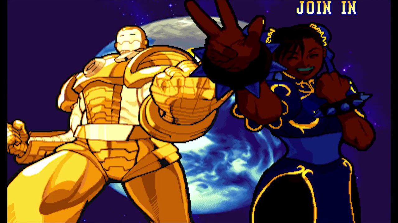 Marvel vs Capcom 1 ( Arcade ) - Gold War Machine / Shadow Lady ...