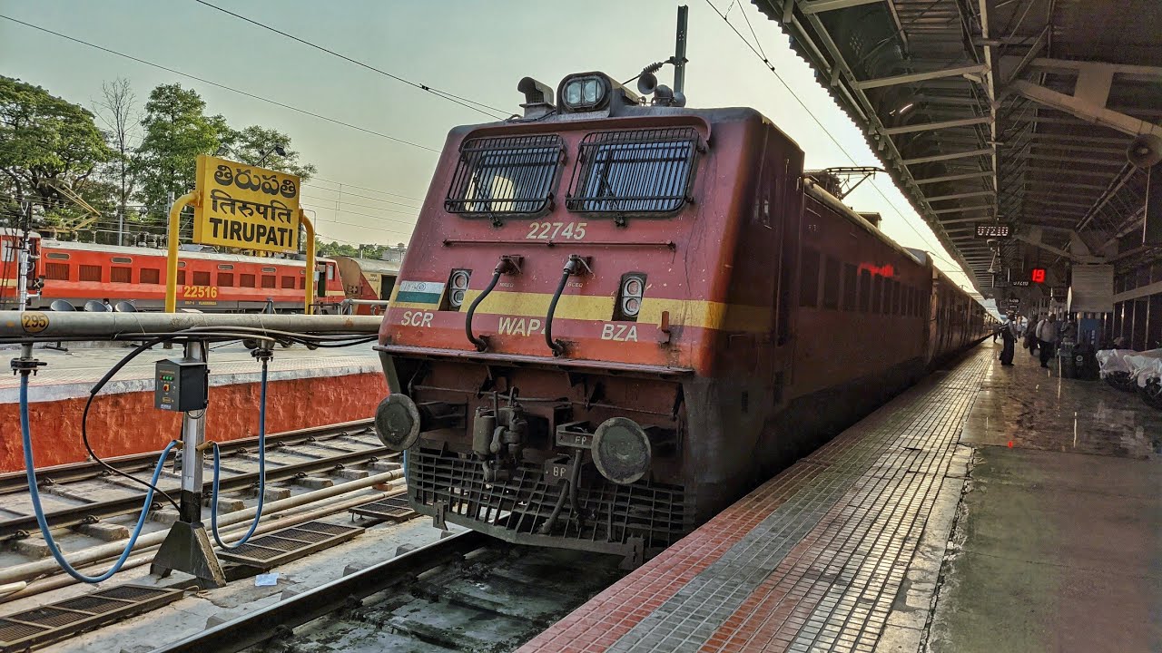 BANGALORE to TIRUPATI : Train Journey Onboard SESHADRI Express