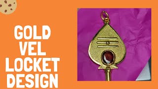 Gold vel Locket | Murugan vel Locket | Gold Vel Pendant| handmade design