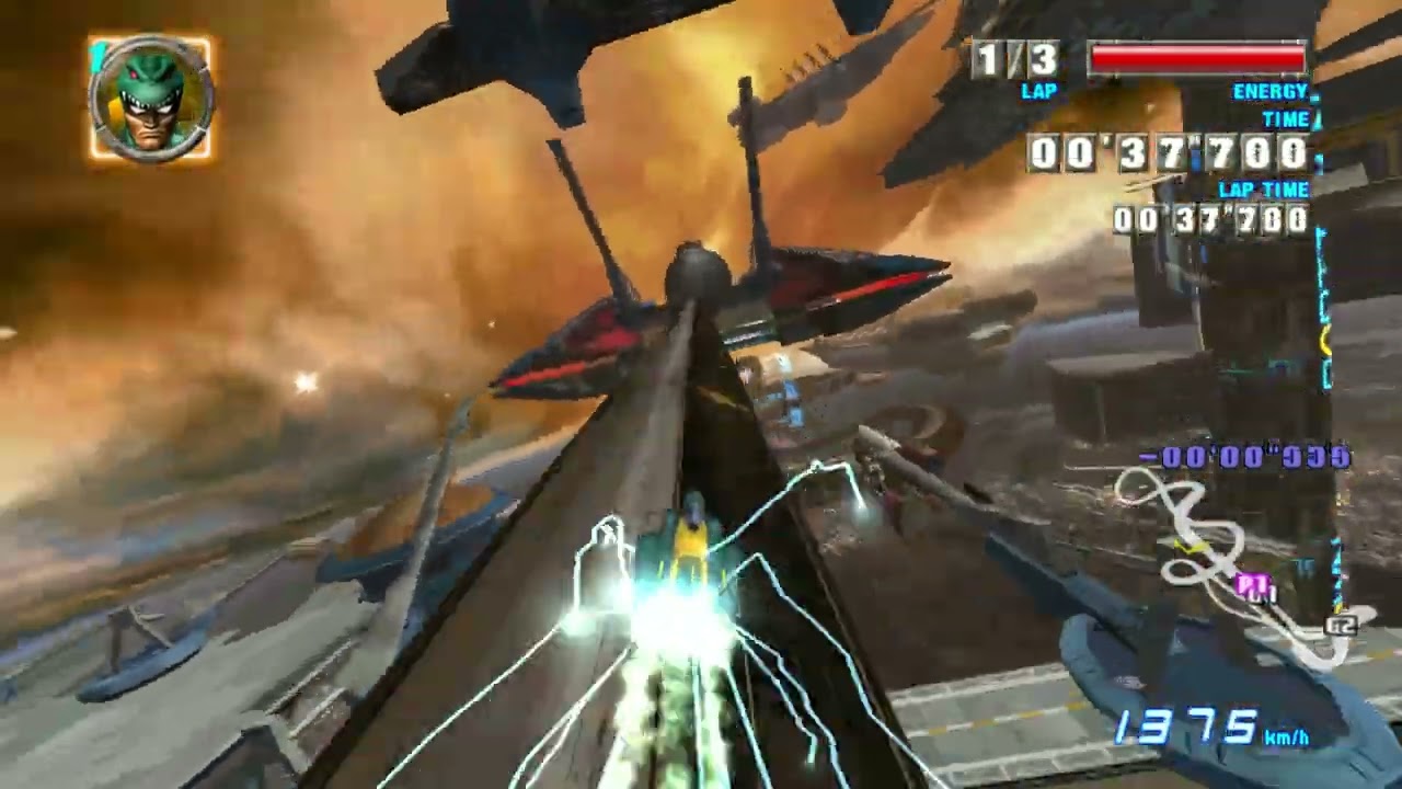 F-Zero GX - Port Town Cylinder Wave with Hyper Speeder (1'42"463)