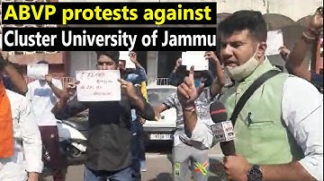 ABVP protests against Cluster University of Jammu