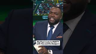 Big Papi is ready to celebrate! 😂 #bigpapi #mlb #baseball #Dodgers