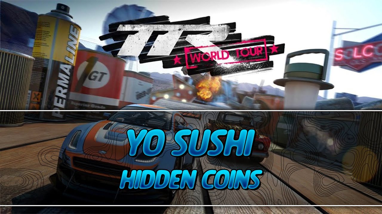 Table Top Racing: World Tour | Yo Sushi Hidden Coins (Gold/Silver/Bronze)