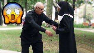 Priest Gets Into a fight with Nun| Just For Laughs Gags