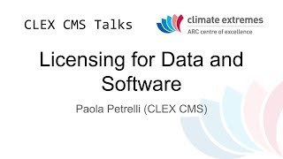 CMS Talks: Licensing for Data and Software