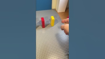 I made a tiny domino effect with LEGO