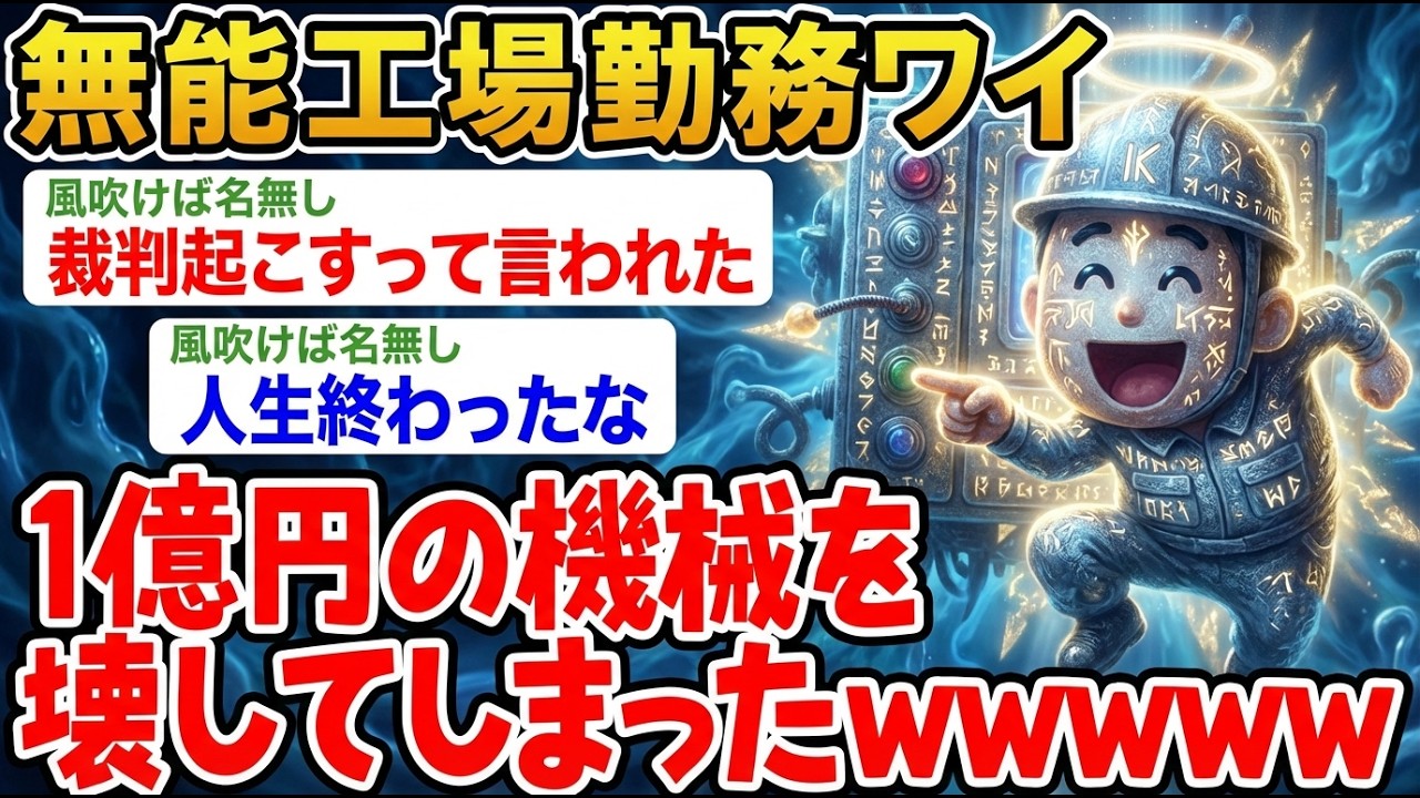 【アホの殿堂】 ワイ「あかん、1億円の機械壊してしもた！」→結果wwww  【2ch爆笑スレ】