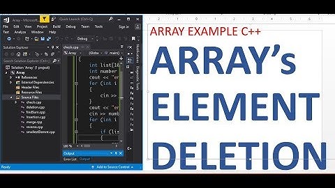 Delete Element from an Array - C++ Programming