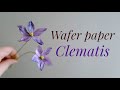 Wafer paper Clematis