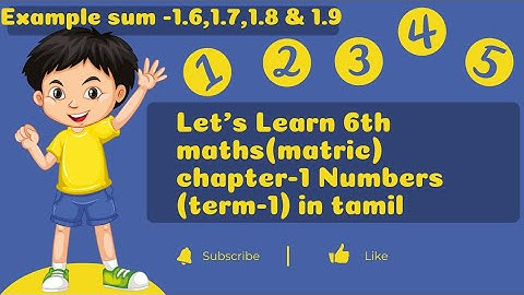 6th samacheer maths| chapter -1 Numbers| Example 1.6,1.7,1.8 & 1.9| in tamil|