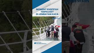 Jajal Jembatan Kaca di Gunung Bromo, Video Khofifah Terpeleset Viral di Media Sosial