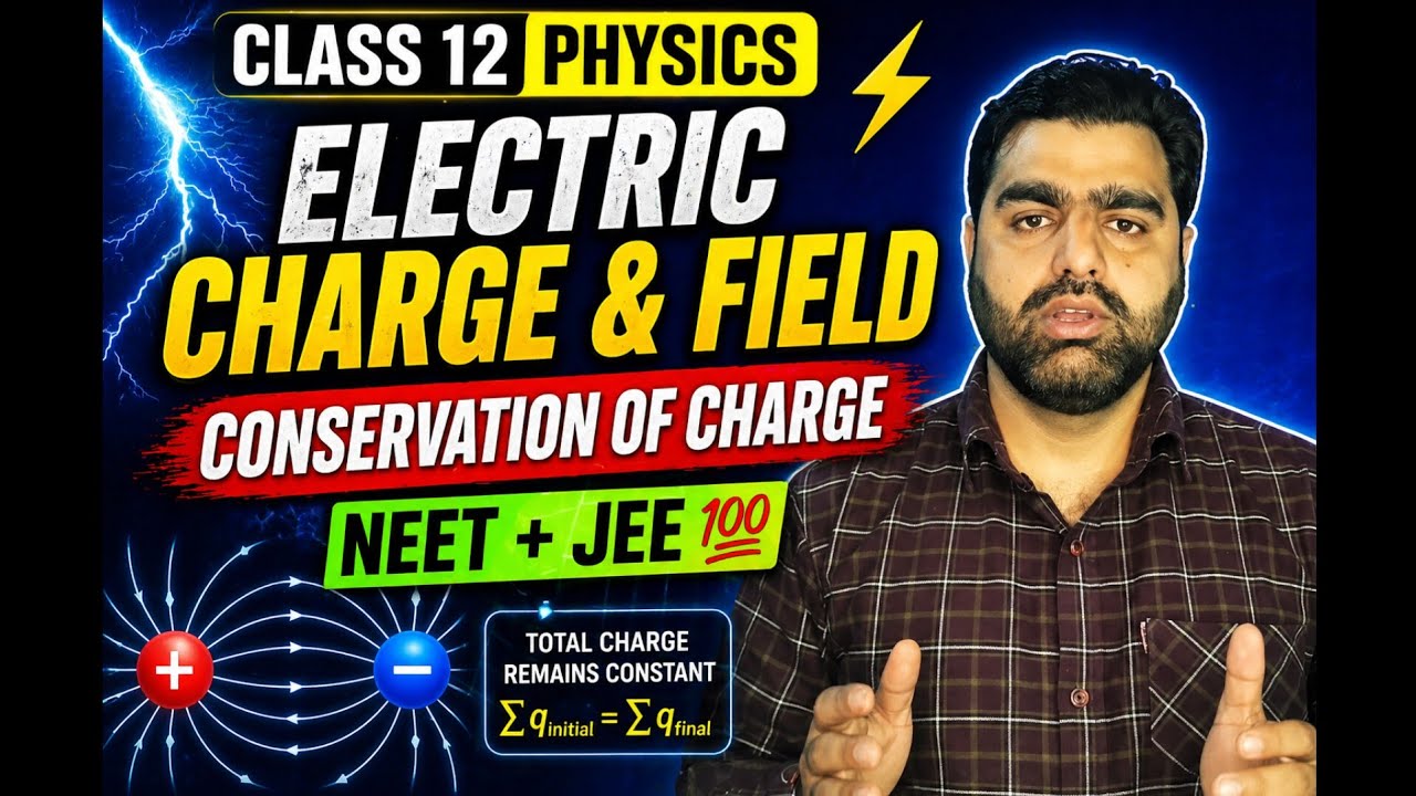 Class 12 Physics | Electric Charge & Field 🔥 Conservation of Charge ...
