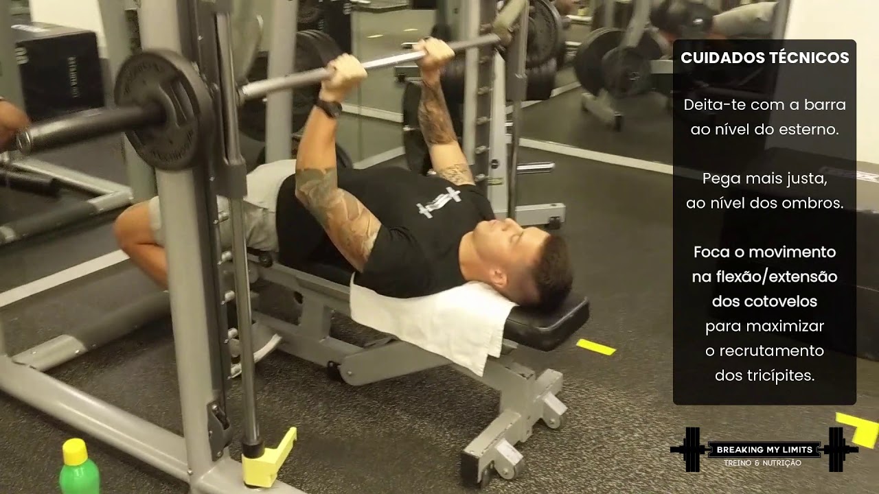 Smith Machine Close Grip Bench Press - YouTube