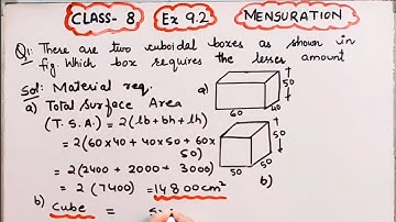 There are two cuboidal boxes as shown in figure Which box require lesser amount of material to make