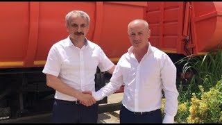 Набиюла Карачаев и Энрик Муслимов проверили новую спецтехнику по сбору мусора Набиюла Карачаев и Энрик Муслимов проверили новую спецтехнику по сбору мусора