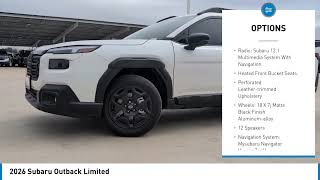 2026 Subaru Outback For Sale in City Limits Subaru TY457134