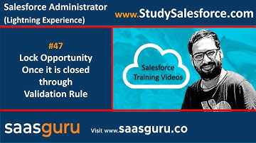 47 Lock Opportunity once it is closed through validation rule in salesforce | Salesforce Videos