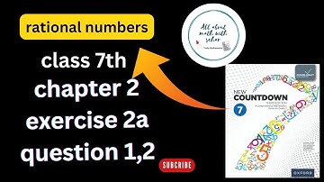 class 7th math chapter 2 rational numbers