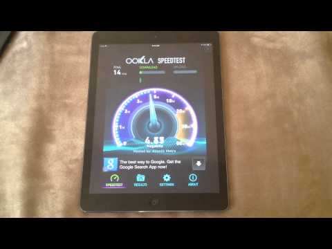 Testing Cox Cable Essential Internet 3mbps but actually running above 5bmps.  Ipad Air Speedtest.net