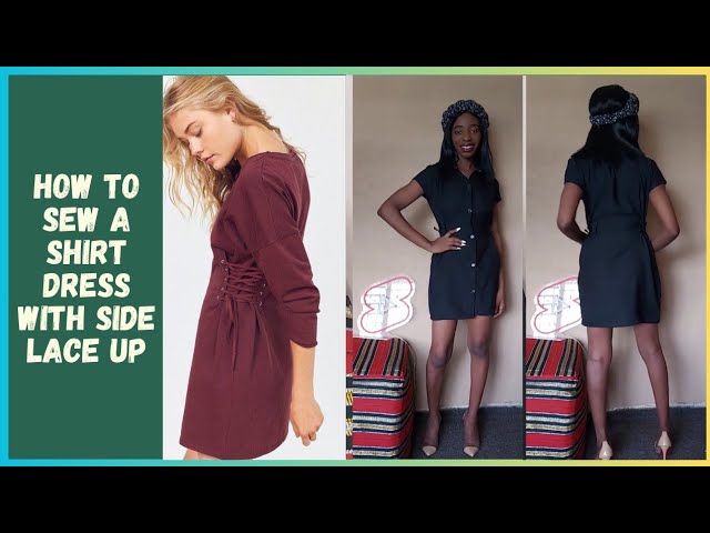 Stylish Lace-Up Shirt Dress for Women