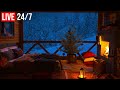  relaxing blizzard with fireplace  from insomnia for fall asleep and sleep better  live 247