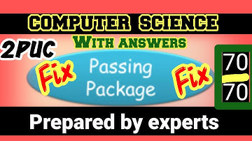 2nd puc computer science passing package for annual exam /important questions with answers for exam