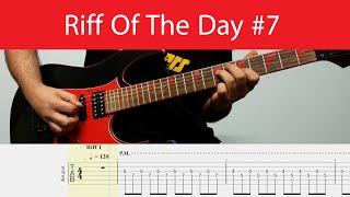 Riff Of The Day #7 - Melodic Metal Guitar Riff In Am With Tabs And Backing Track