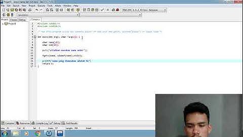 TUGAS 4 CARA INPUT NAMA DAN NIM DI APLIKASI Dev-C++