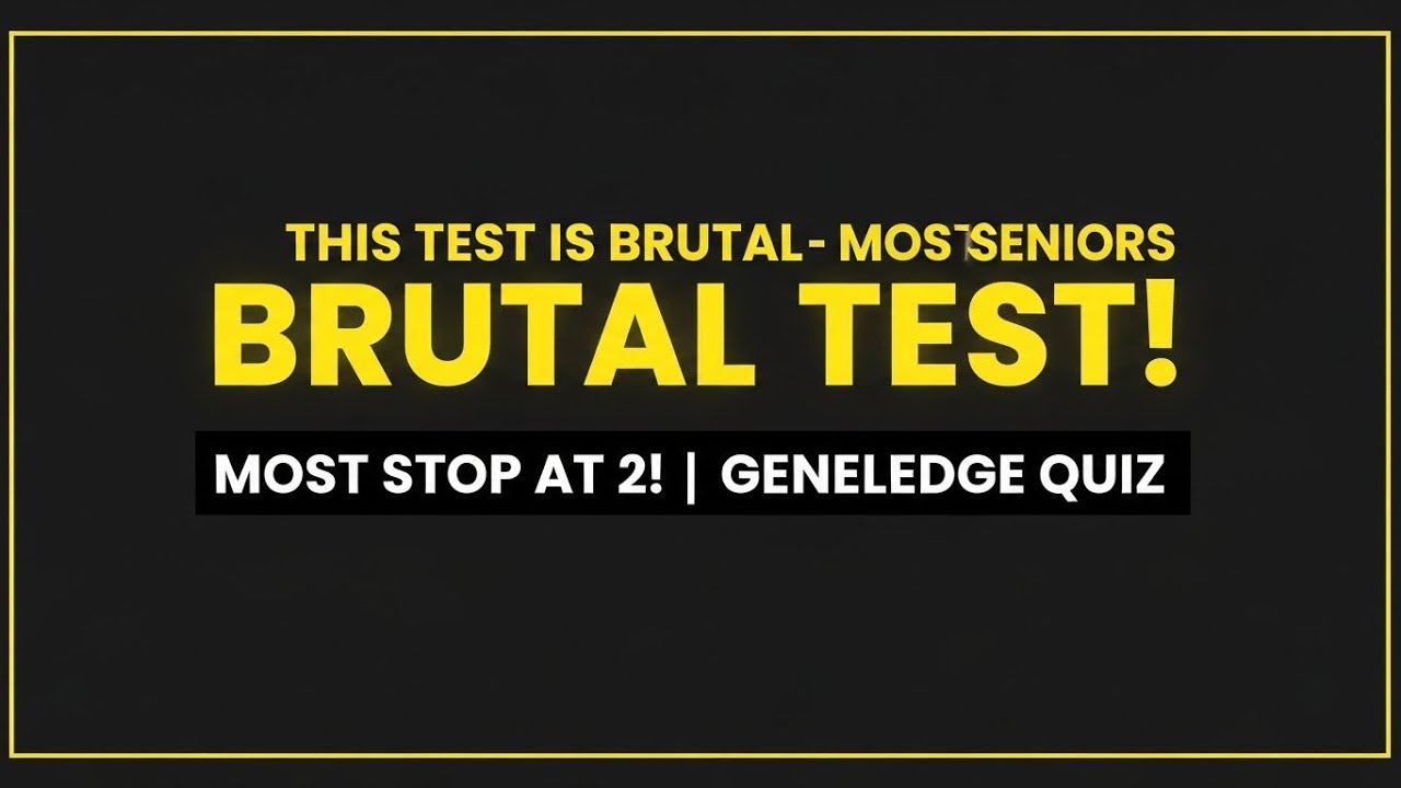 THIS TEST IS BRUTAL — MOST SENIORS OVER 10 STOP AT 2! | GENERAL KNOWLEDGE QUIZ