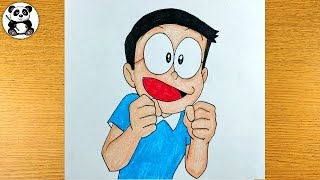 Doremon bestfriend nobita drawing and colouring | cartoon drawings ​⁠@TaposhiartsAcademy