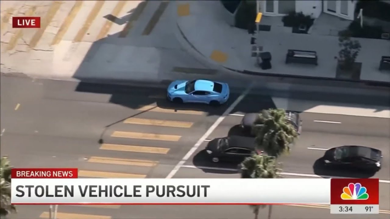Live Police Chase In LA - YouTube
