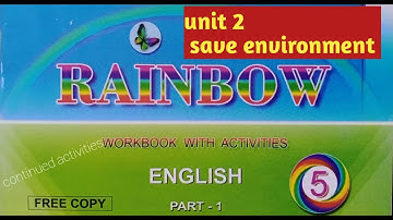Rainbow class 5th English workbook solutions part 1