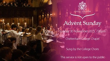 Advent Service, Sunday 30 November 2025, 7.30pm