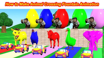 How to Make Animal Crossing Fountain Animation in iclone 7 or iclone 8 3D || Make 3D Animal Cartoon
