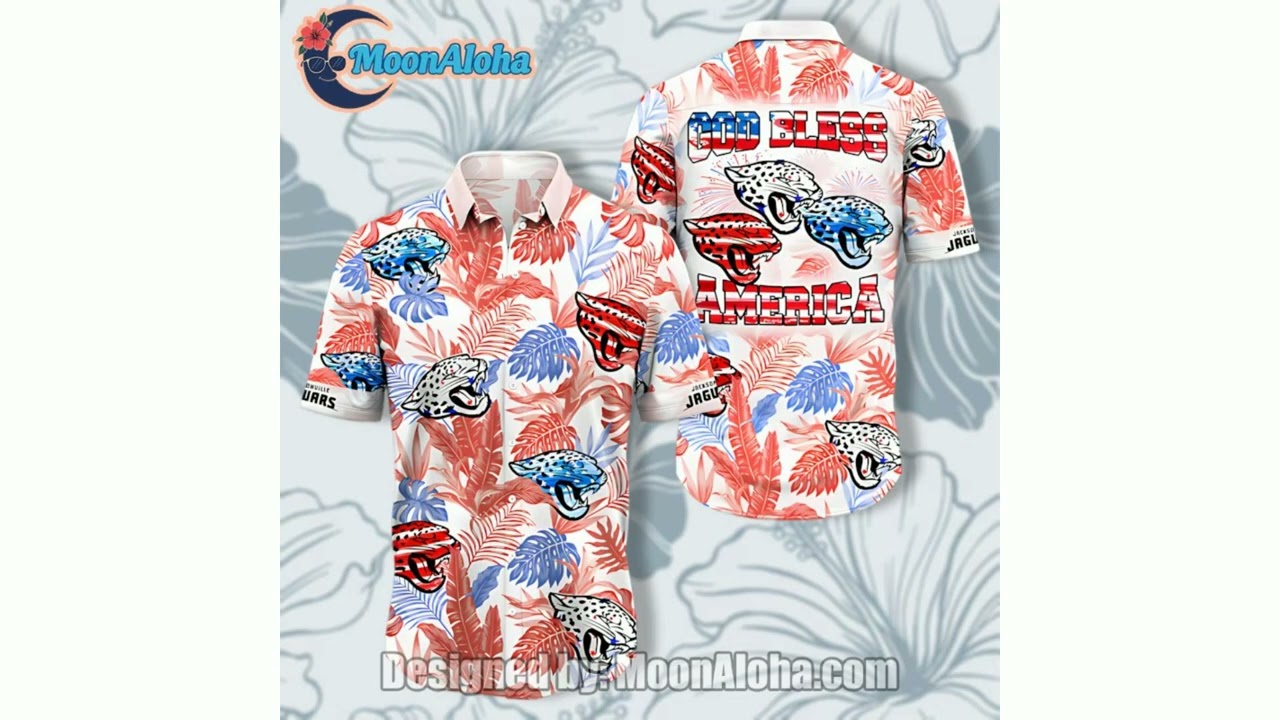 Jacksonville Jaguars God Bless America Crazy Hawaiian Shirt Style
