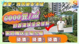 肇慶雅居樂香港城｜大降價！！｜限時贈送全屋家電！！｜特惠精裝單價僅需6字頭｜新區最舒適內園之一 還貼心配置汽車充電樁！