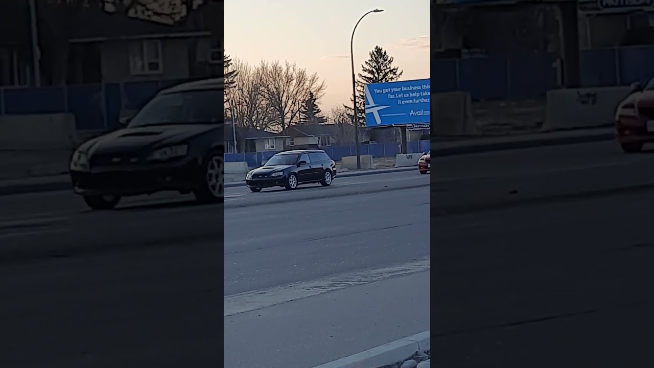 a subaru legacy i seen in lethbridge in the winter