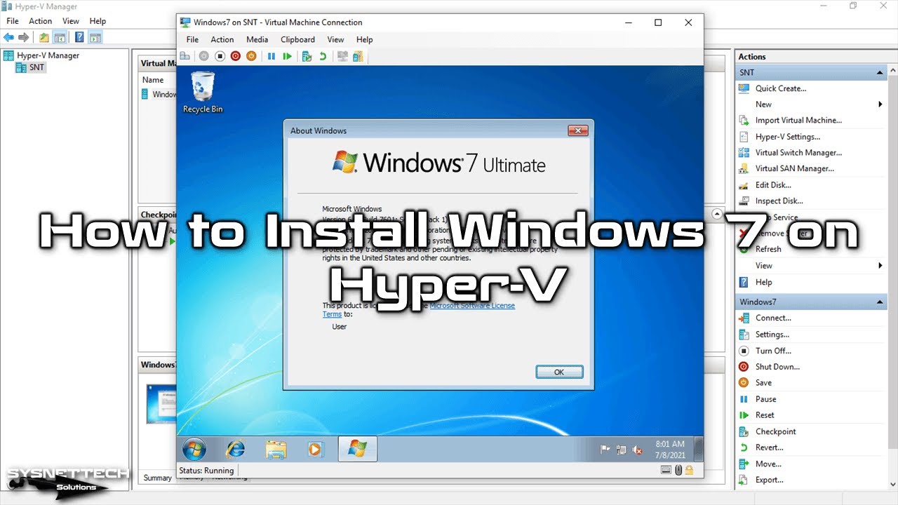 How to install Hyper-V on Windows 7?