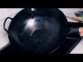 How to use preseasoned carbon steel wok first time and how to care for it after