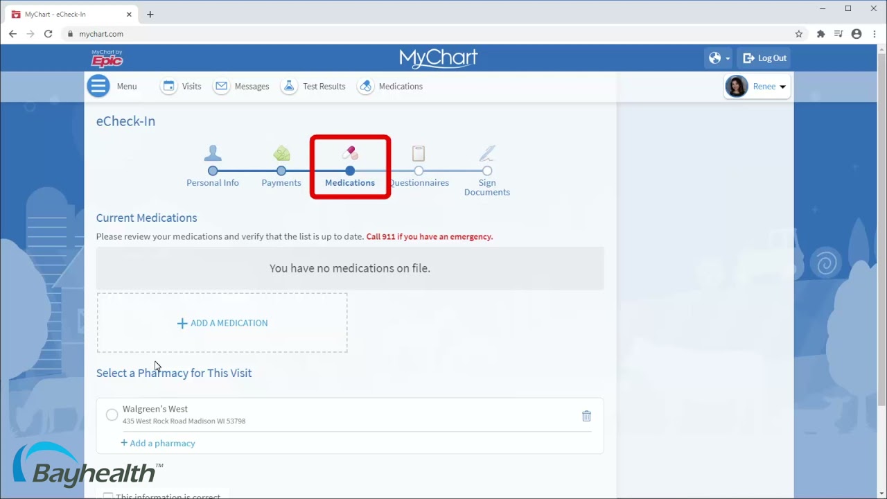 Mychart Login Bayhealth