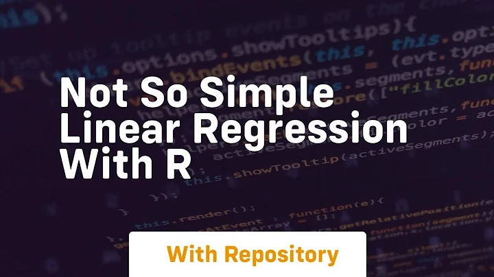 not so simple linear regression with r