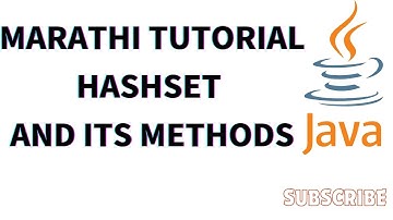 HashSet In Java - Marathi Tutorial #javatutorial #programming #hashset #programminginmarathi