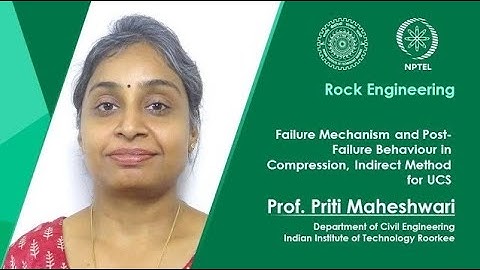 Lecture 13: Failure Mechanism and Post-Failure Behaviour in Compression, Indirect Method for UCS