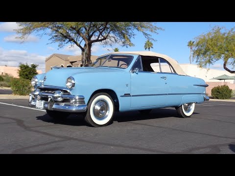 1951 Ford Custom Convertible in Alpine Blue & V8 Engine Sound on My Car Story with Lou Costabile