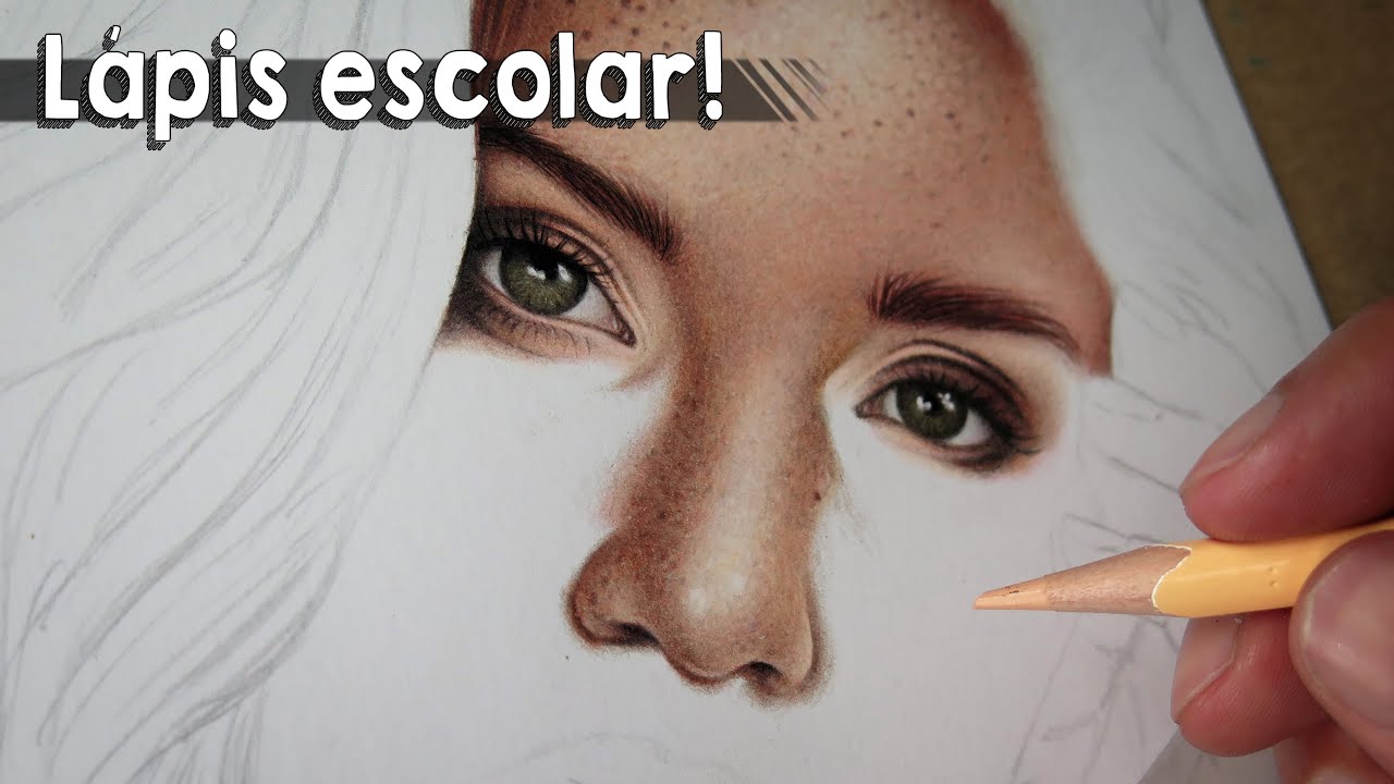 Desenho realista colorido - Pintando o nariz #5