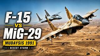 F-15 vs MiG-29 Over Mudaysis | Desert Storm Air Combat 1991| Narrated History (up to 4K)