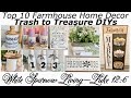 TOP 10 DIY FARMHOUSE HOME DECOR TRASH TO TREASURES / UPCYCLES USING DOLLAR TREE + ITEMS