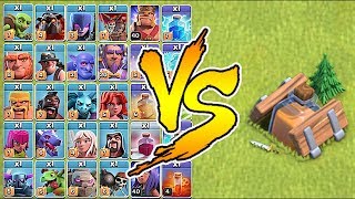 WHAT DO ALL TROOPS LOOK LIKE SHRUNK!?! | Clash of clans | Shrink trap troll